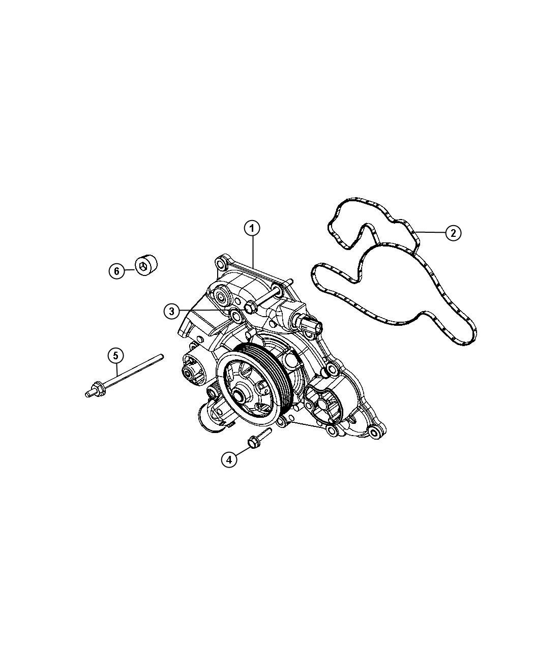 Jeep Grand Cherokee Pump Water Includes Gasket Plug And