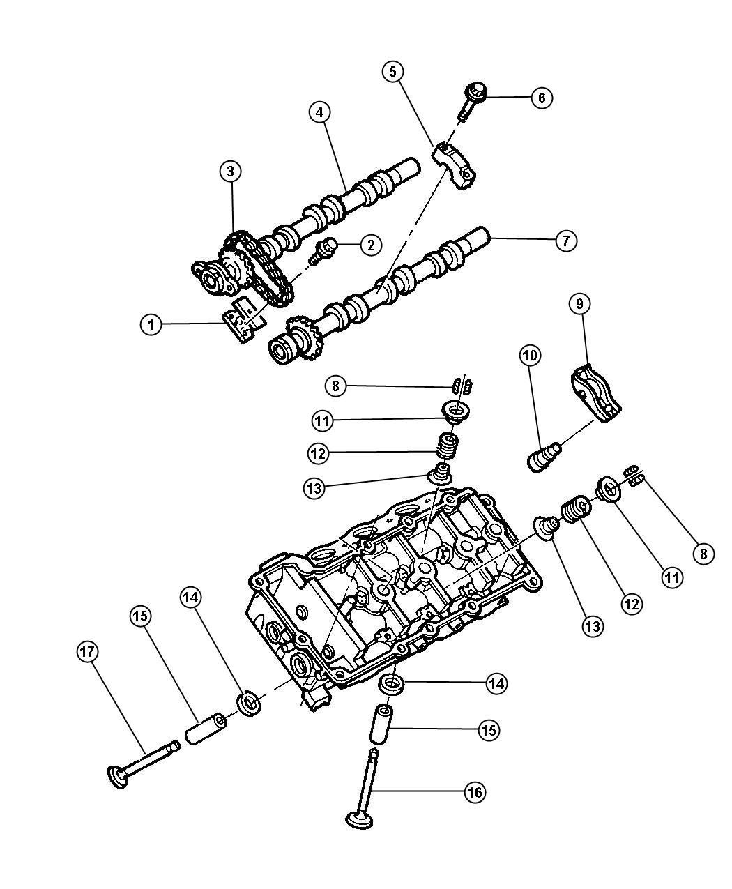 Dodge Avenger Adjuster Valve Lash Camshaft Valves Dohc 04663985