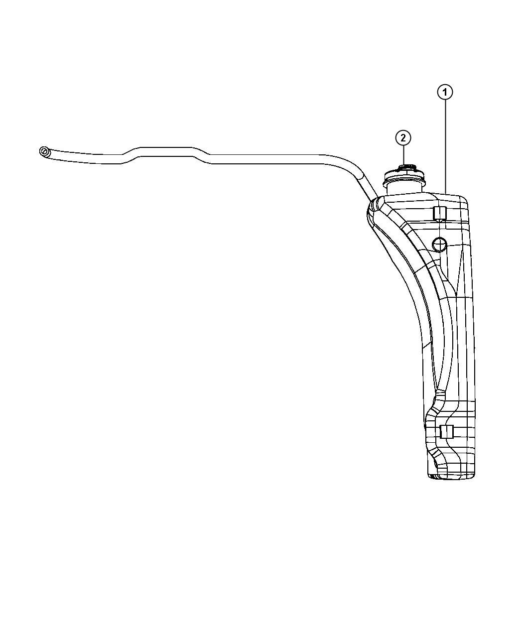 Jeep Wrangler Cap Coolant Recovery Bottle Tank Engine 55056382AA