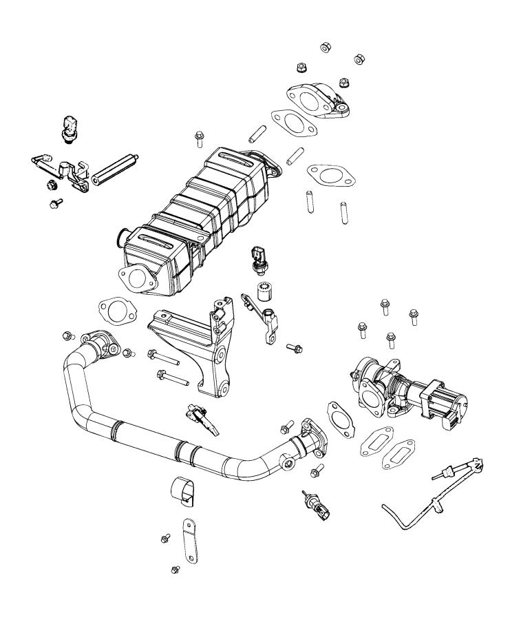 Ram 3500 Sensor Exhaust Manifold Pressure 68444078AA Chrysler Jeep