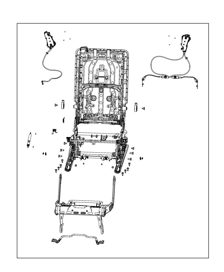 Jeep Grand Wagoneer Frame Assembly Seat Nd Row Left Seat