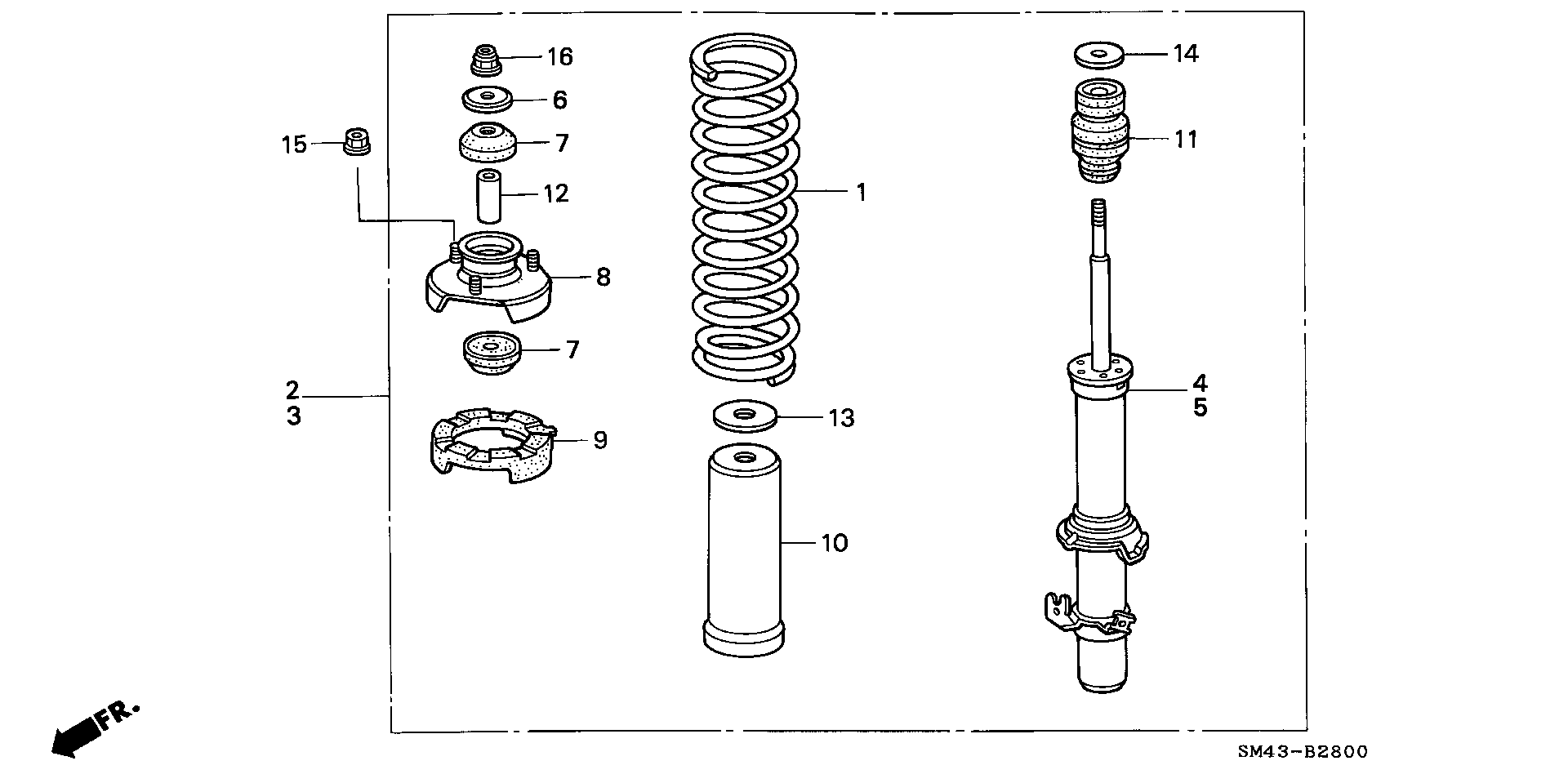 Honda Accord Spring Fr Nasco Absorber Front Shock Sm