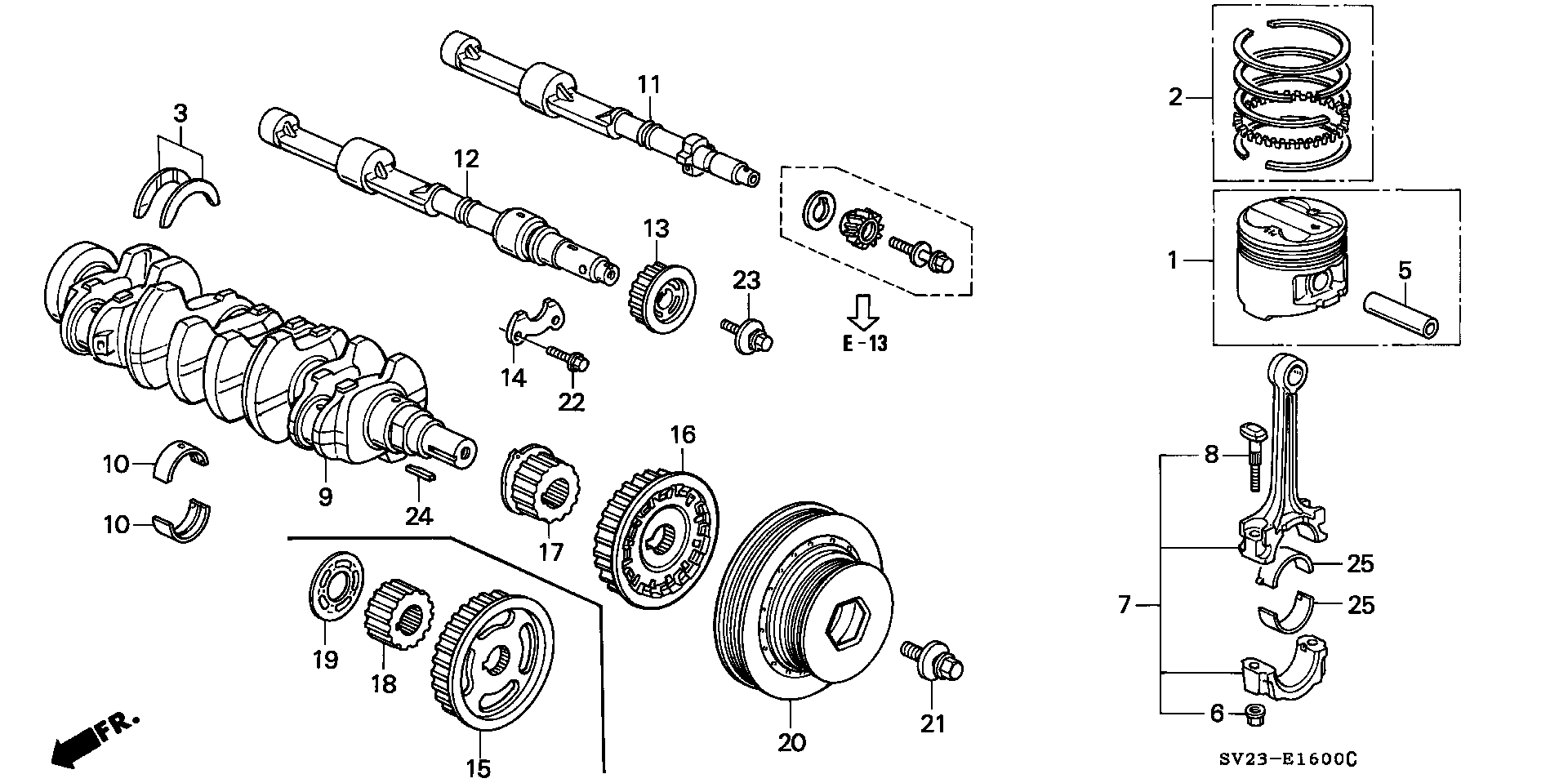 Honda Accord Coupe Bolt Connecting Rod Crankshaft Piston Me