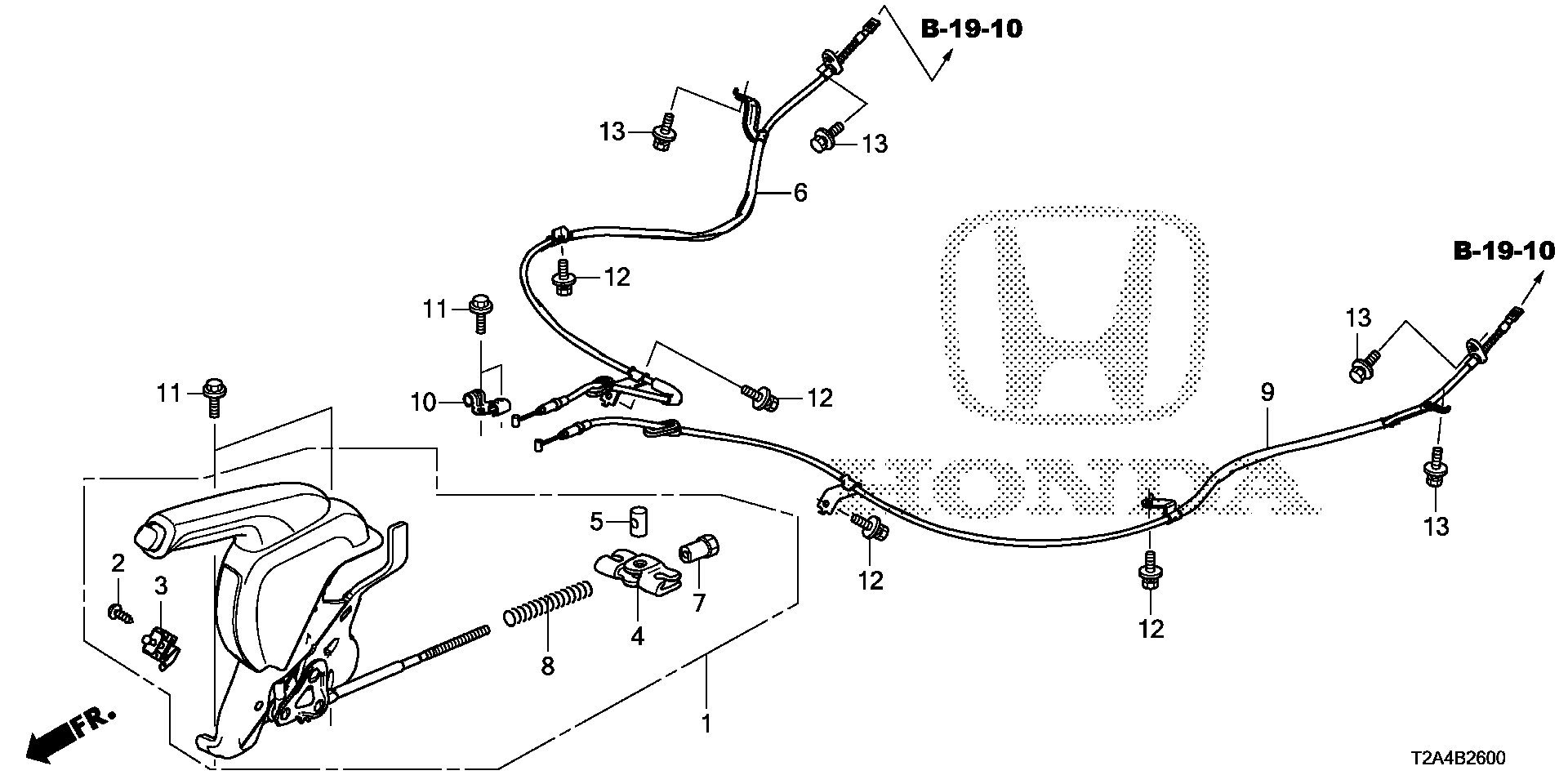 Honda Accord Wire B L Parking Brake Brakes 47560 T2A A02 Norm