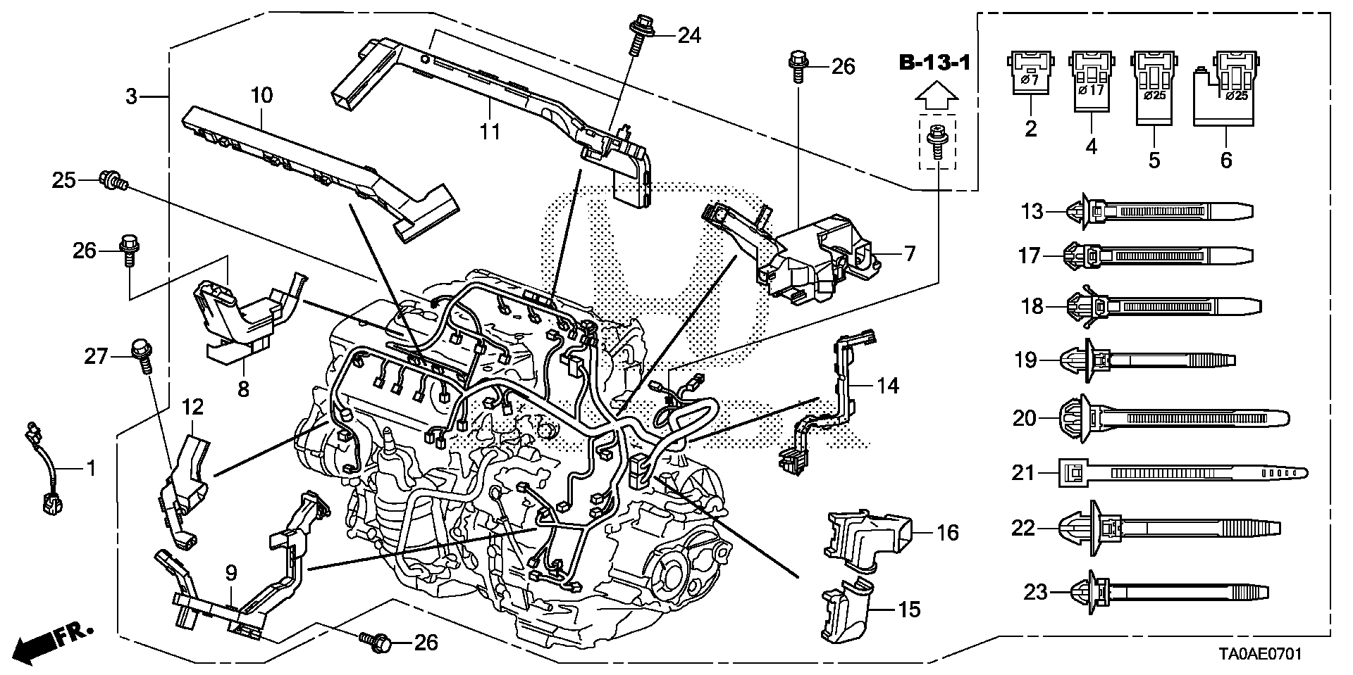 Honda Accord Wire Harness Engine Electrical R A Norm