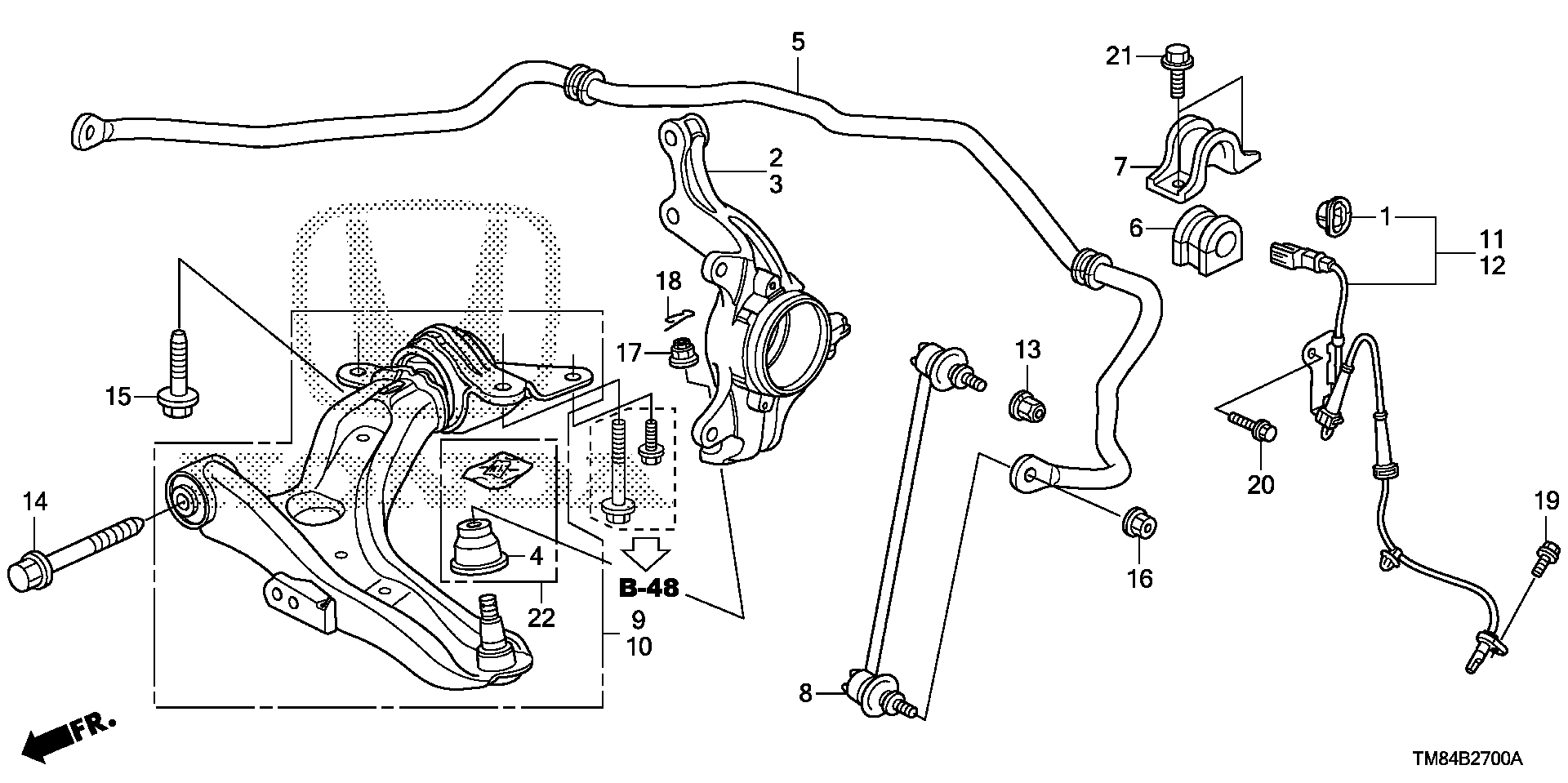 Honda Accord Arm Assy R Fr Lower Front Steering