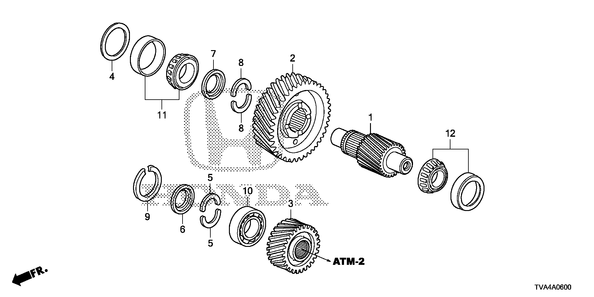 Honda Accord Gear Secondary Drive Final Shaft Rn