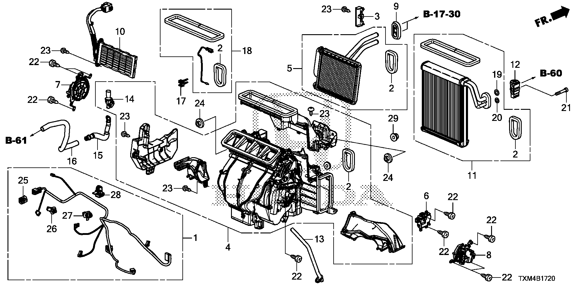 Honda Evaporator Heater Hvac Unit Tba A Honda Parts