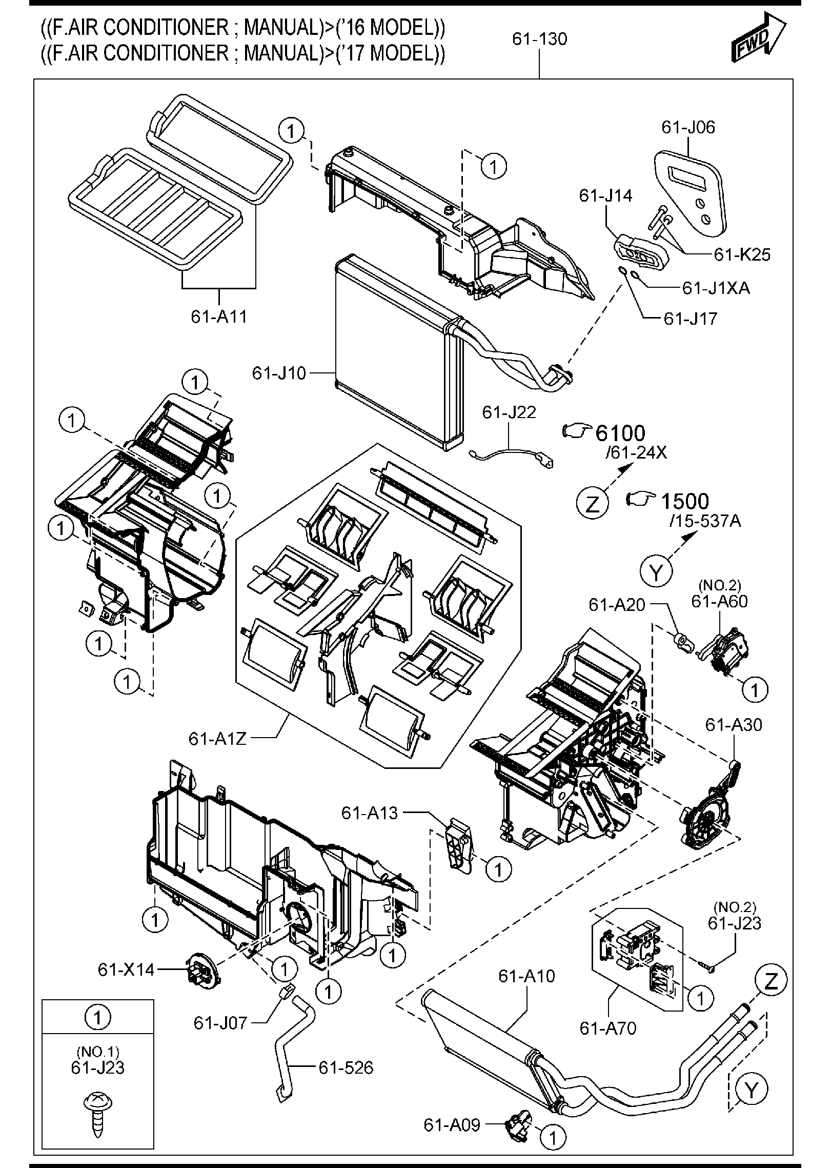 Diagram FRONT HEATER UNIT COMPONENTS For Your Mazda CX 5