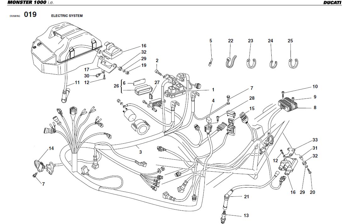 Ducati Monster Electric Wiring System Electrical A Gp