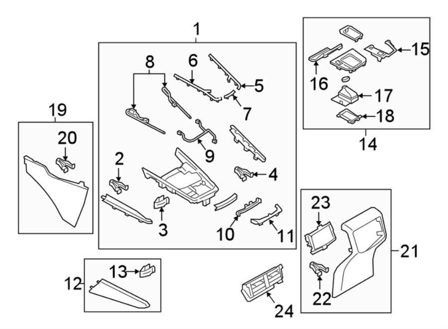 Mazda Cx Console Trim Panel Rear Upper Trim W O Tk Xd