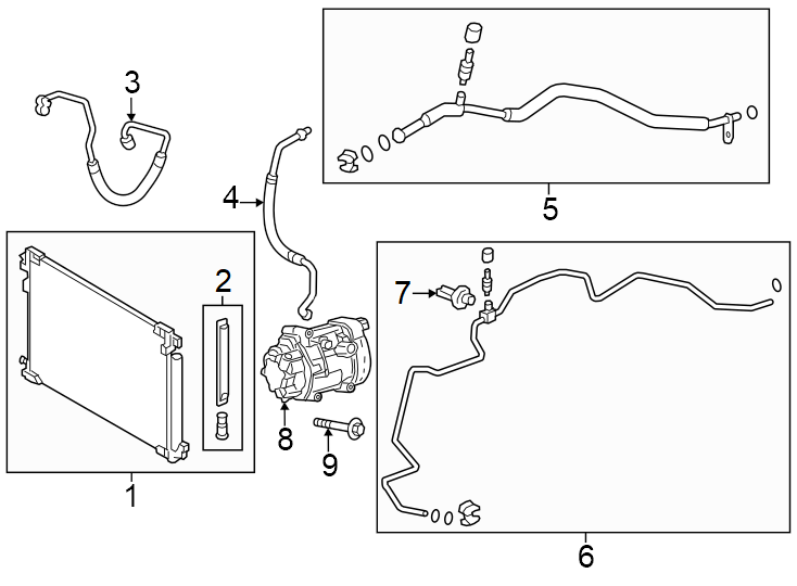 Toyota Prius Awd E A C Manifold And Tube Assembly Prius Prius