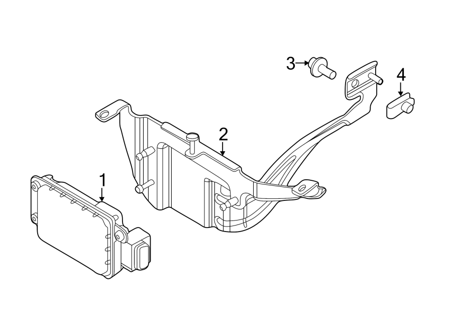 Ford Police Interceptor Utility Cruise Control Distance Sensor Bracket