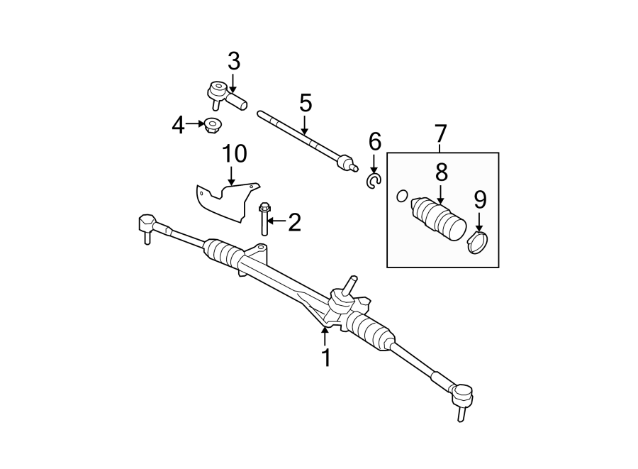 Ford Escape Rack And Pinion Bellows Kit 8L8Z3332A Havre Ford Havre MT