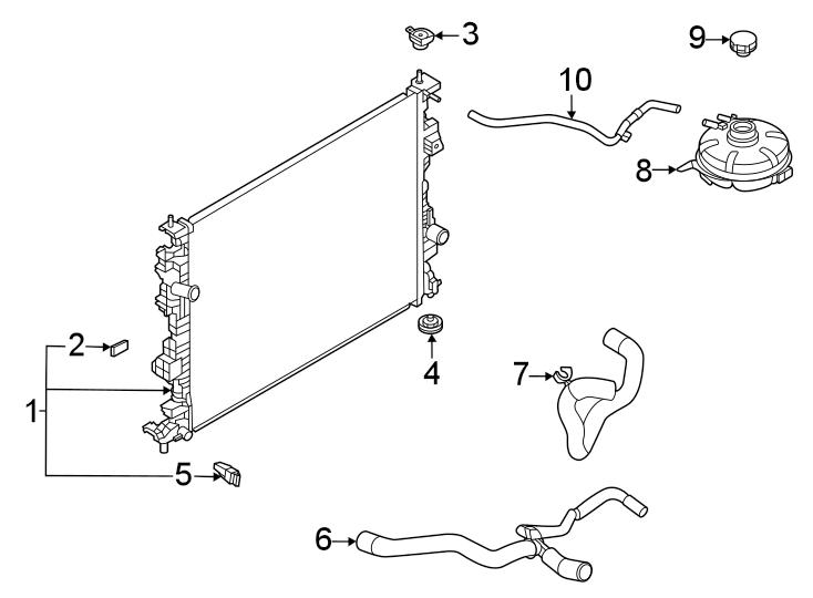 Ford Escape Engine Coolant Overflow Hose Liter Lx Z A Mid