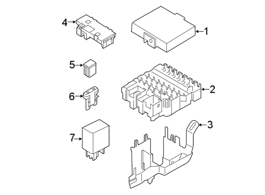 Ford EcoSport Bottom Panel COVER FUSE PANEL Fuse And HU5Z14A003K