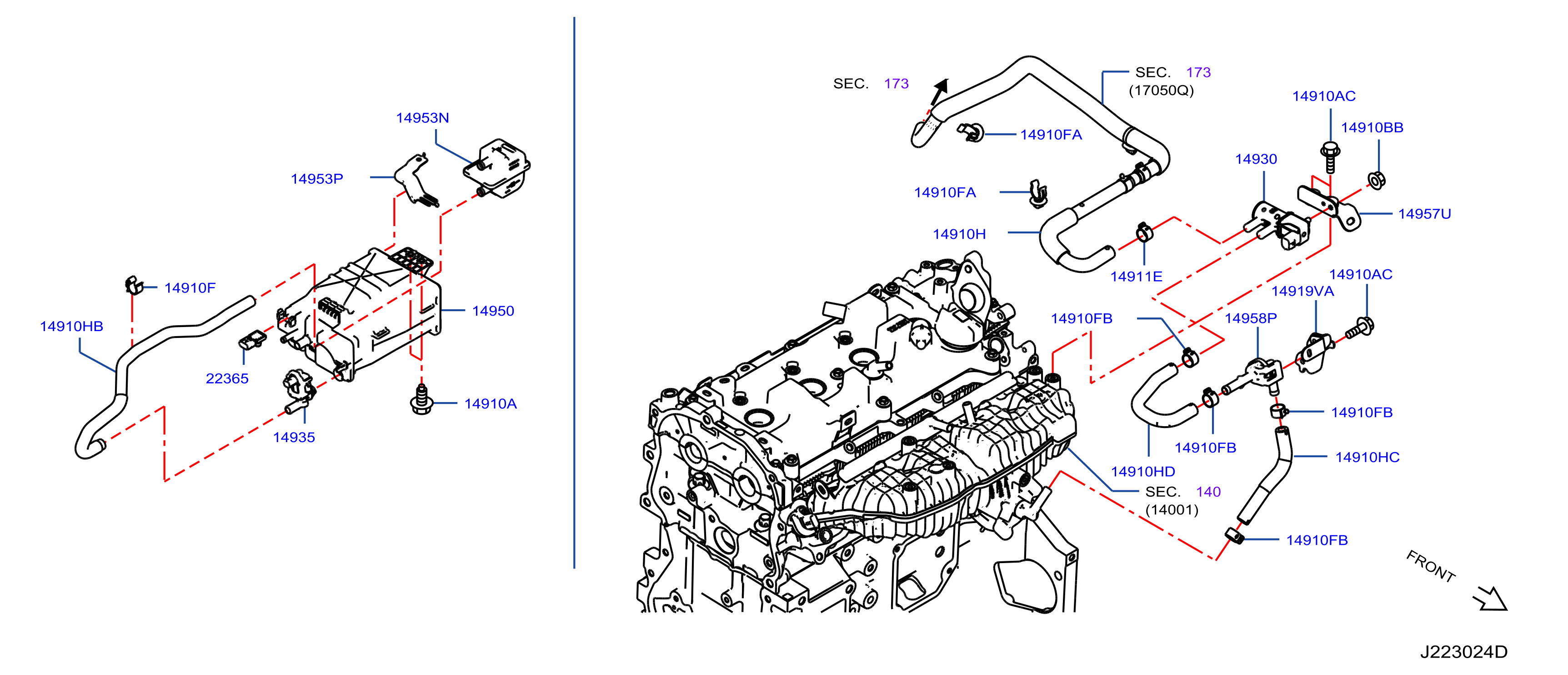 Nissan Altima Evaporative Emissions System Lines Na A