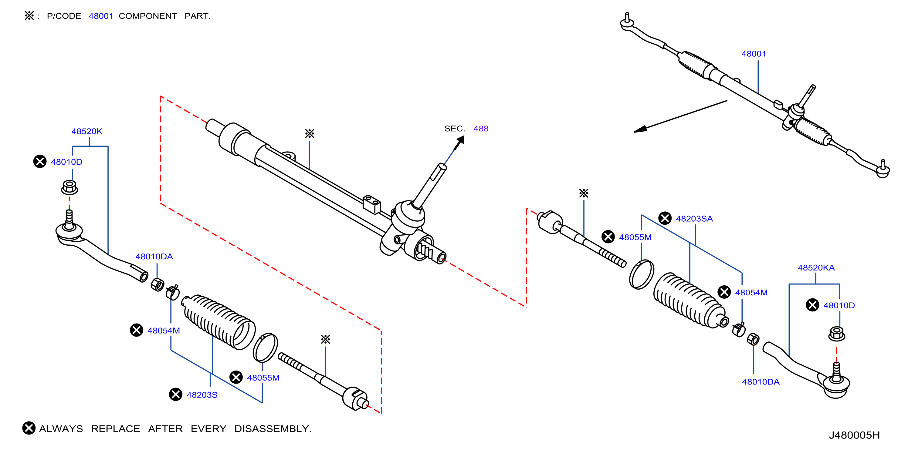 2022 Nissan Gear And Linkage Power Steering Rack And Pinion MANUAL