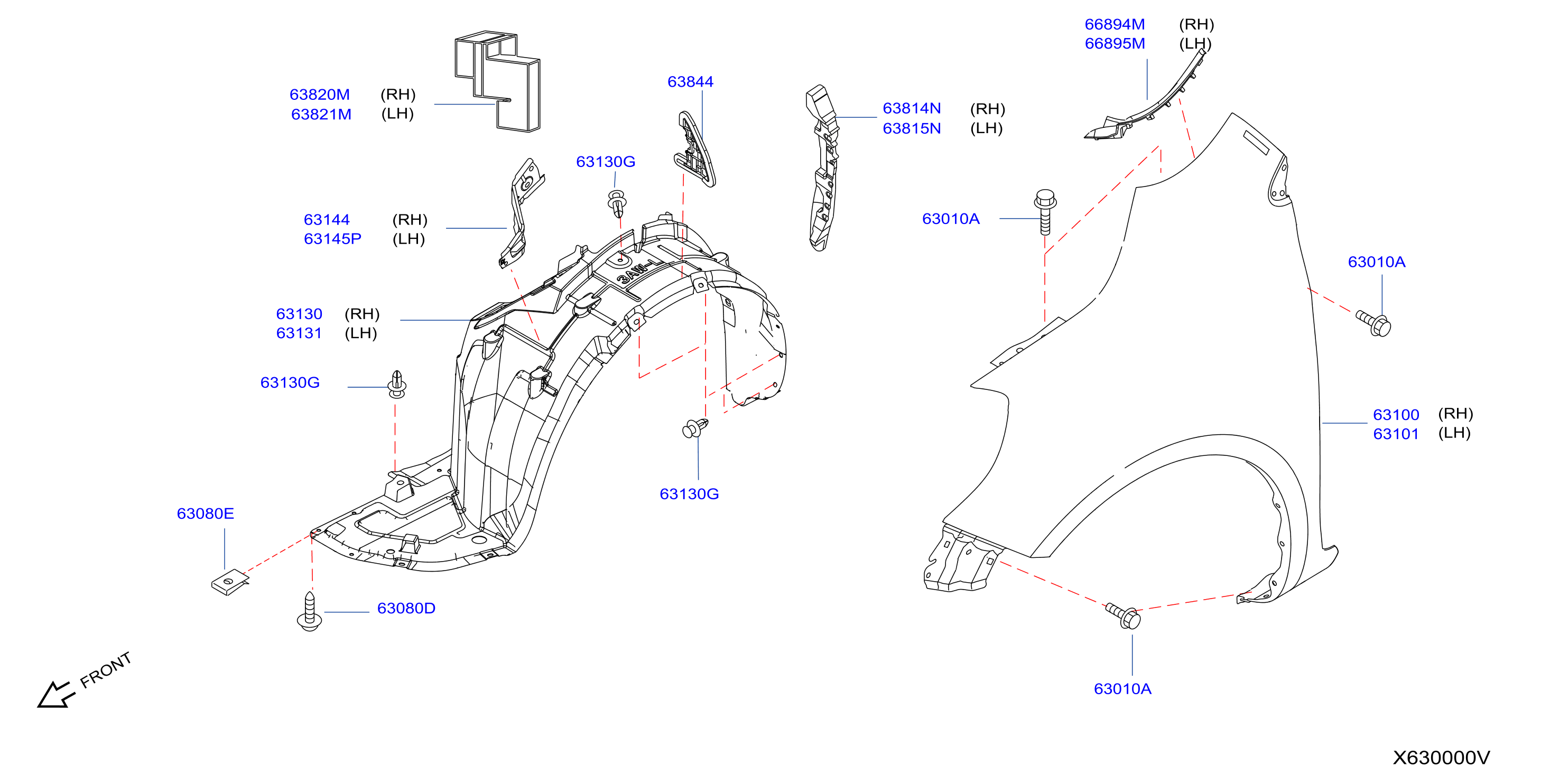 Nissan Altima Fender Bracket Right Front Lower F Kama