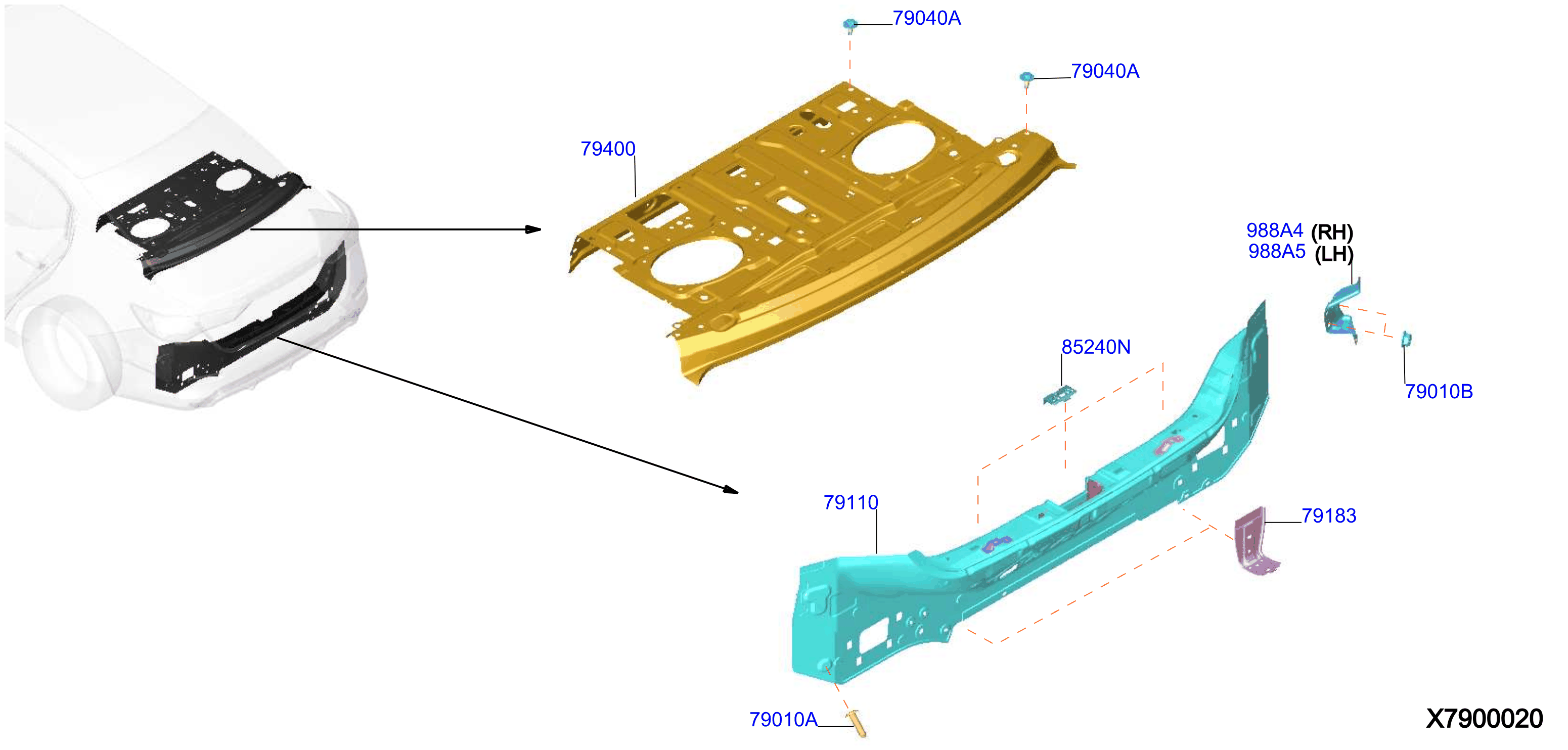 Nissan Sentra Bumper Cover Bracket Rear G Lbma Mossy Nissan