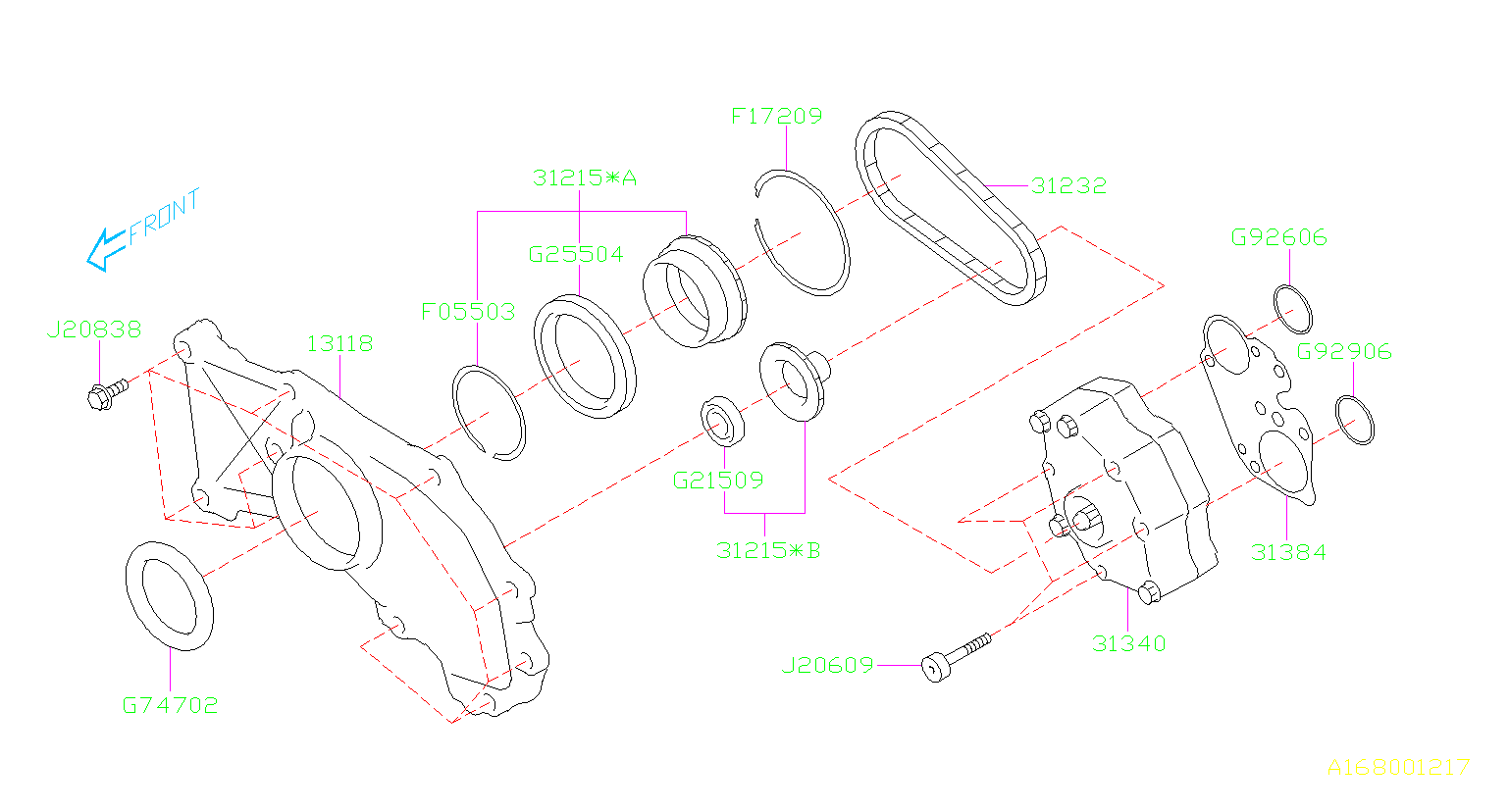 Subaru Outback Sprocket Oil Pump Drive Sprckt Oil Pump