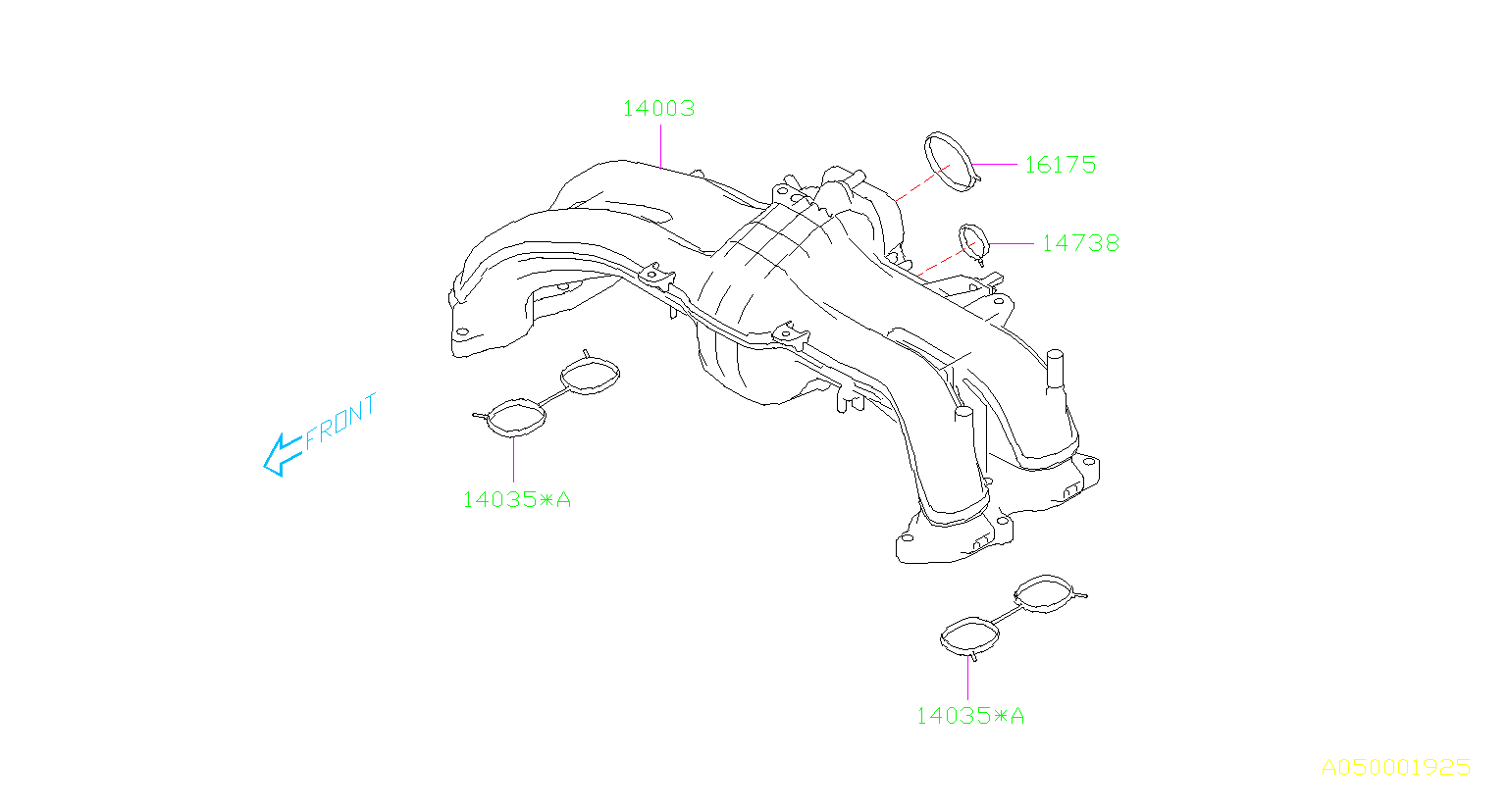 Subaru Impreza L Mt Wd Sport Wagon Engine Intake Manifold