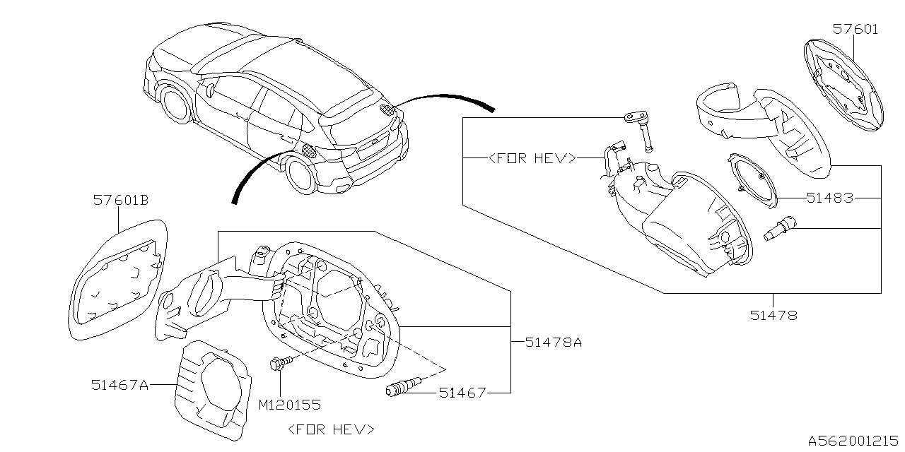 Subaru Crosstrek Eyesight Fuel Filler Neck Saucer Complete Body