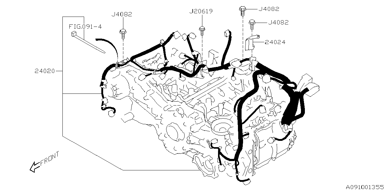 Subaru Crosstrek Engine Control Module Ecm Wiring Harness