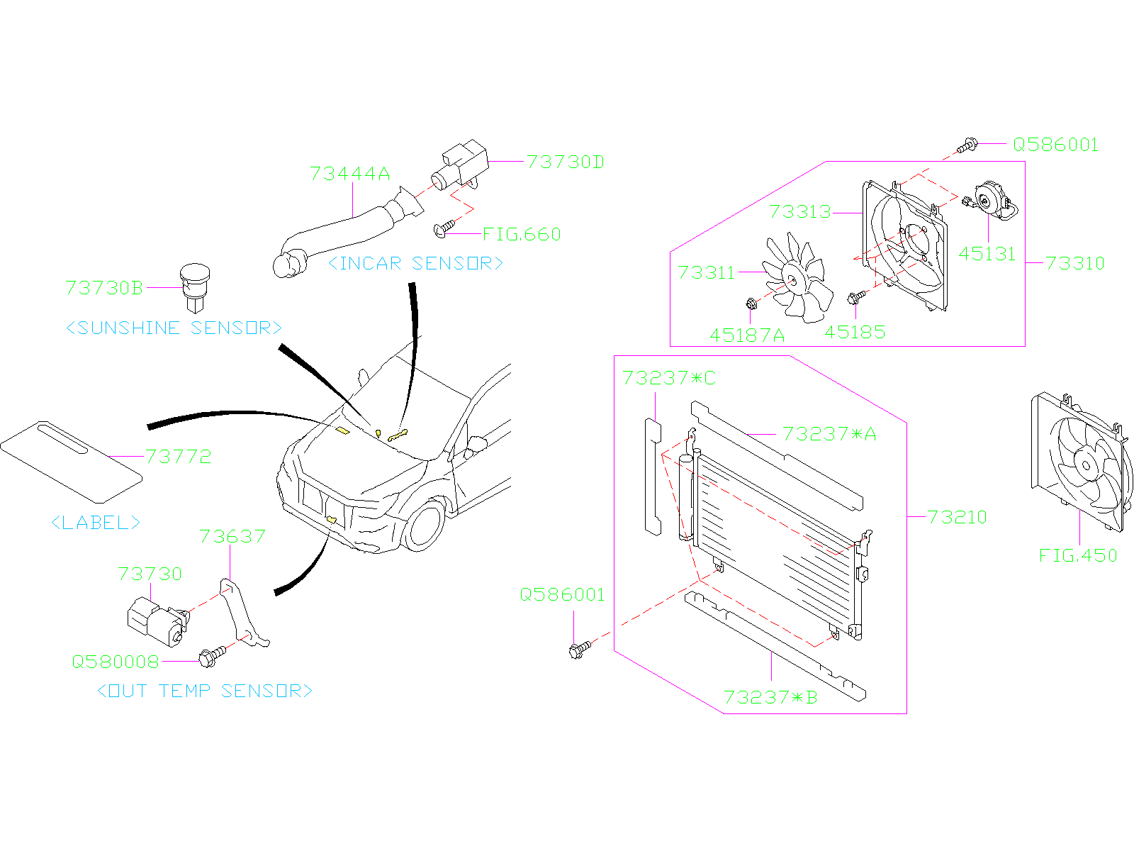 Subaru Crosstrek Limited W Eyesight Cabin Air Temperature Sensor