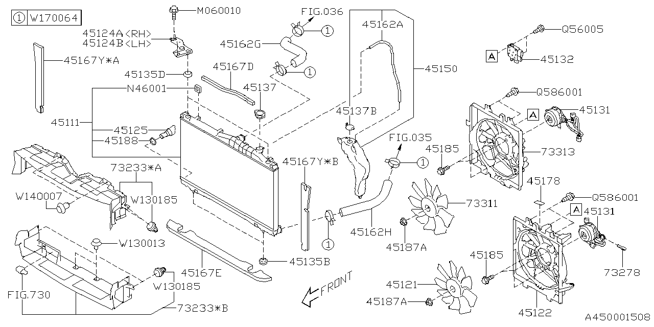 Subaru WRX Air Guide Upper COOLING Engine 73233VC000 Don Miller