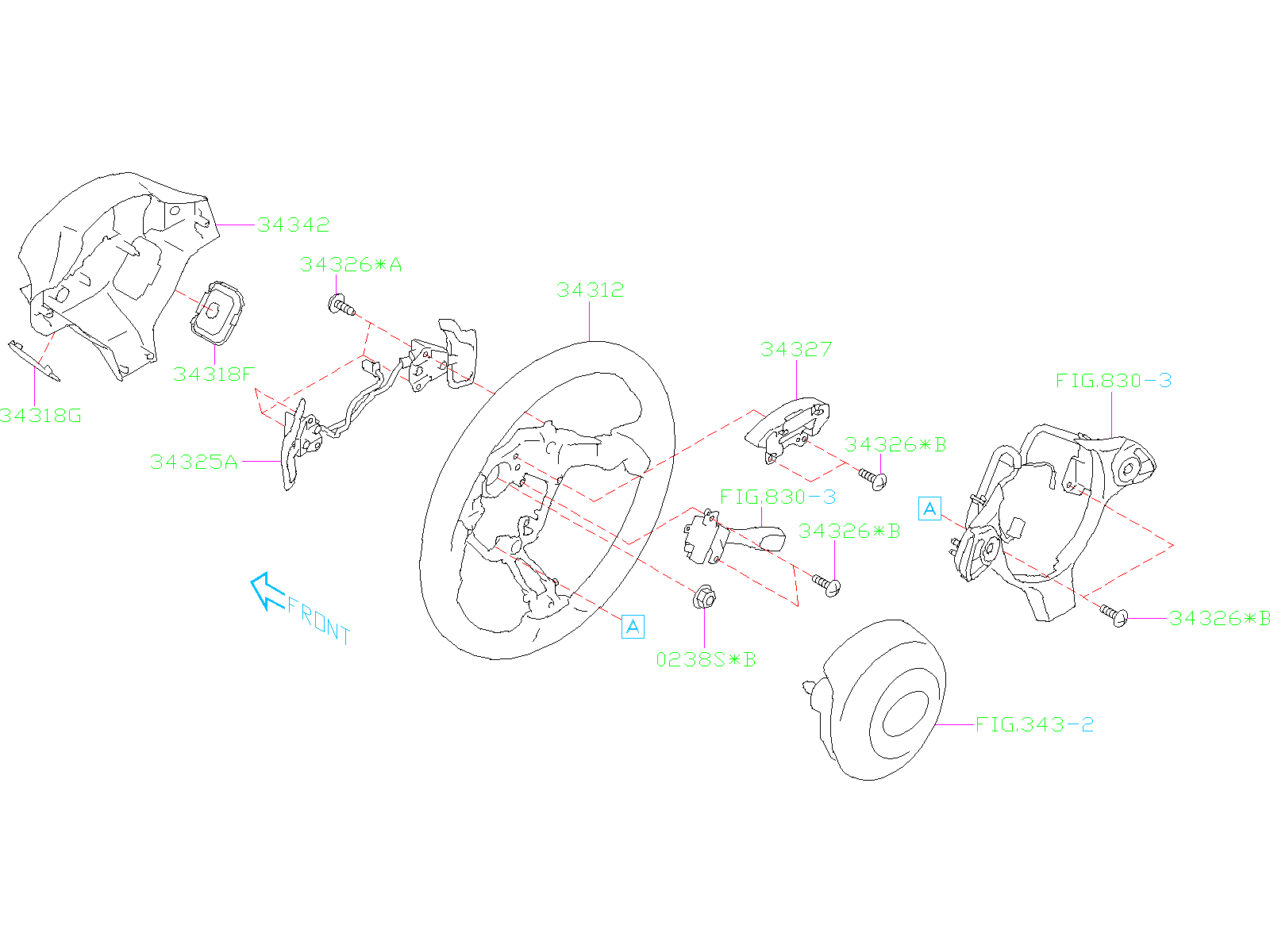 Subaru Outback Cover Steering Wheel Lower Column Ca