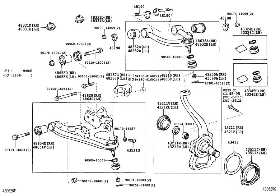 Lexus Rx Suspension Control Arm Bushing Left Right Front