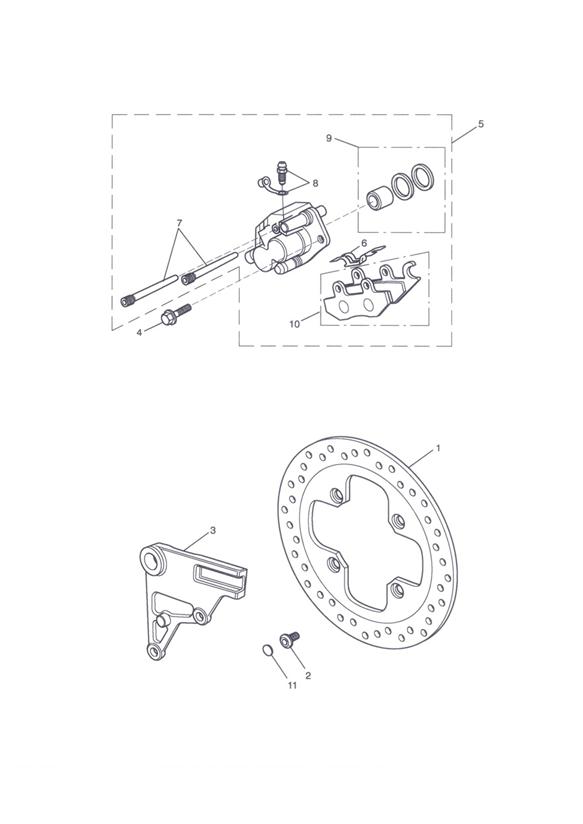 Triumph Tiger Caliper Carrier Brake Brakes Disc Rear T