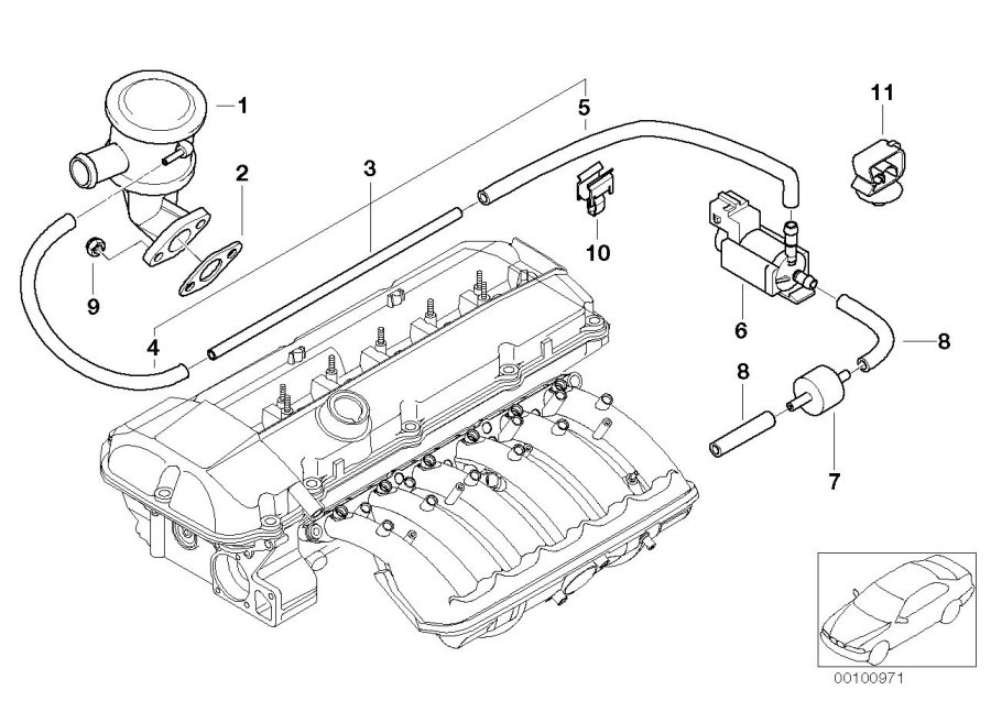 Diagram Air pump F vacuum control for your 2005 BMW 645Ci   