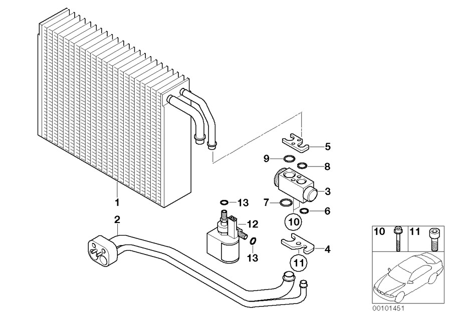 Diagram Evaporator / Expansion valve for your BMW