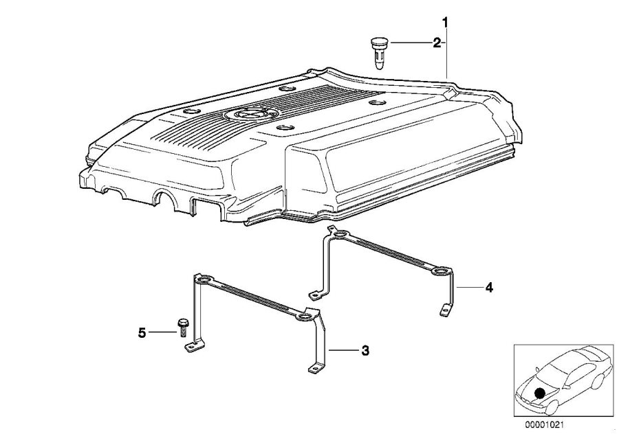 Diagram Engine acoustics for your BMW 540i  