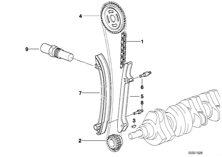 Diagram Timing - Timing Chain Lower P for your BMW M3  