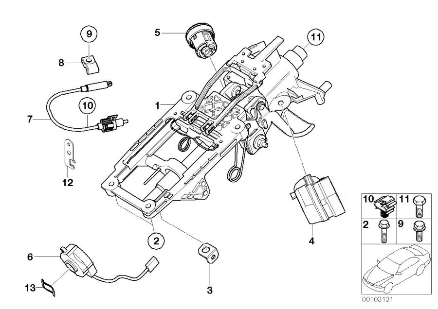 Diagram Steering column for your MINI