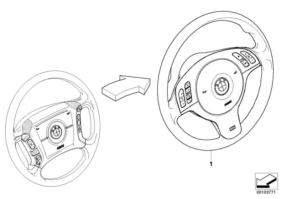 Diagram Modificat.4-spoke MFL strng whl=>M Sport for your 2023 BMW X3  30eX 