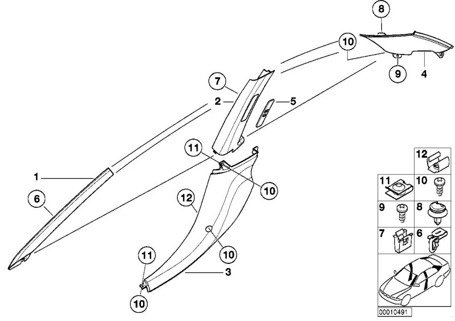 Diagram Interior body trim panel for your 2014 BMW M6   