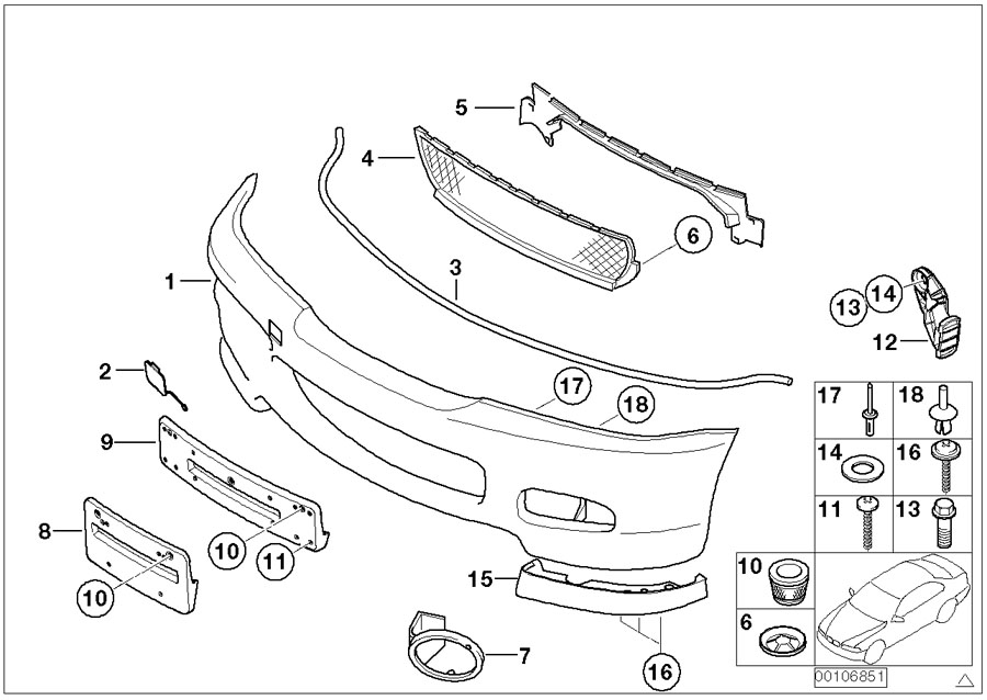 Diagram M Trim, front for your 2004 BMW 645Ci   