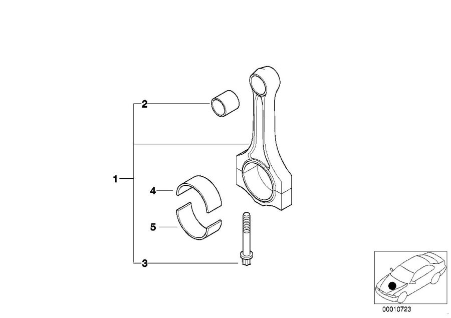 Diagram Crankshaft Connecting Rod for your 2010 BMW M6   