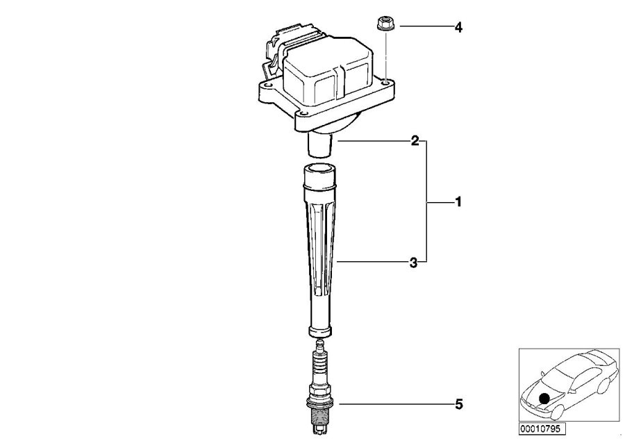 Diagram ROD-TYPE IGNITION COIL for your 2009 BMW M6   