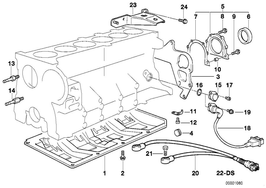 Diagram Engine Block Mounting Parts for your BMW