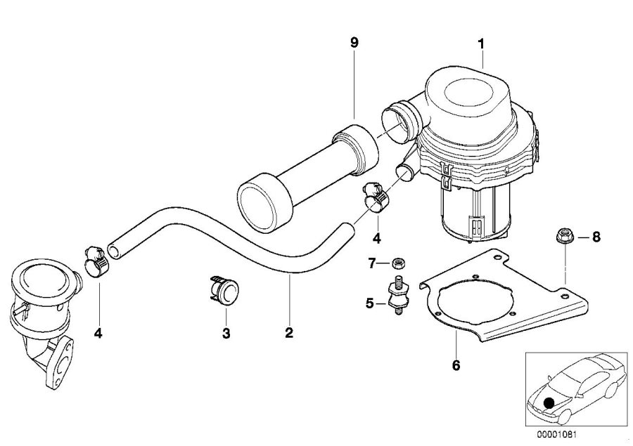 Diagram Emission control-air pump for your 2015 BMW M6   