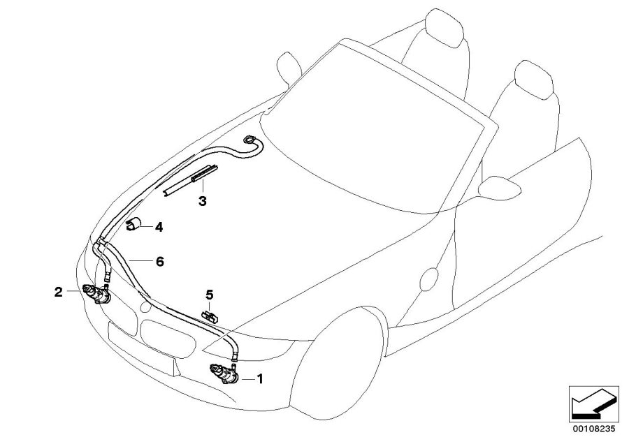 Diagram Single parts for head lamp cleaning for your 1988 BMW M6   