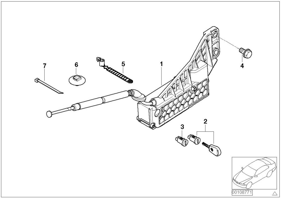 Diagram Emergency release for your BMW