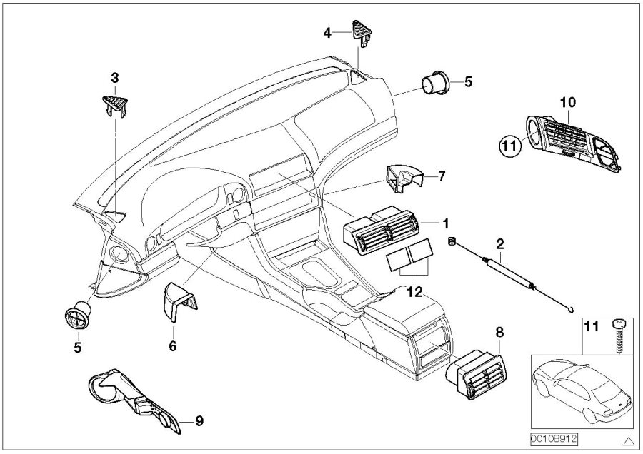 Diagram Outflow NOZZLES/COVERS for your 1988 BMW M6   