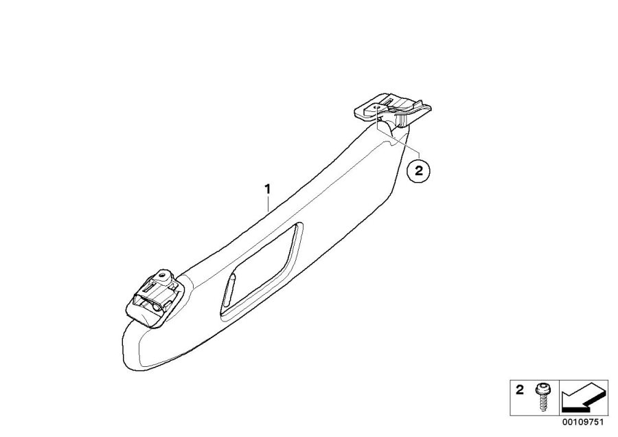 Diagram Sun visors for your BMW