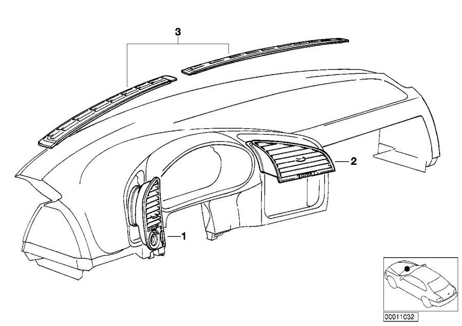 Diagram Air outlet for your 2023 BMW X3  30eX 